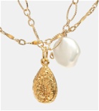 Alighieri - Layers of the Sun 24kt gold-plated necklace with pearl