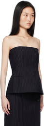 CO Navy Tailored Bustier Top
