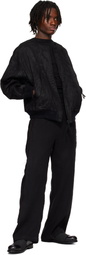 Professor.E Black Object-Faded Bomber Jacket