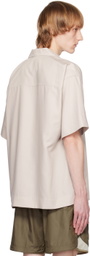 meanswhile Beige Side Slit Shirt