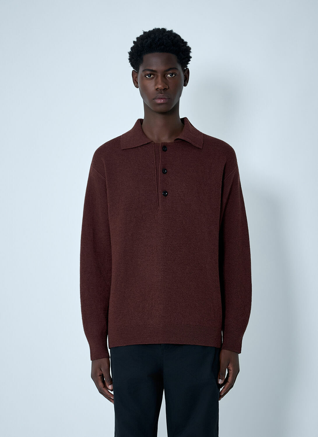 MHL by Margaret Howell Wool Knitted Polo Sweater