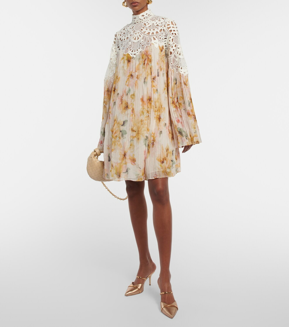Costarellos Nora floral georgette minidress