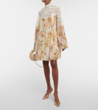 Costarellos Nora floral georgette minidress