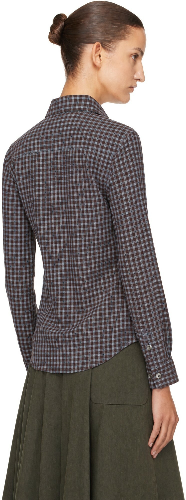 Dunst Brown Essential Slim Checked Shirt