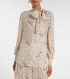 Valentino Plus De Pois silk crêpe de chine shirt