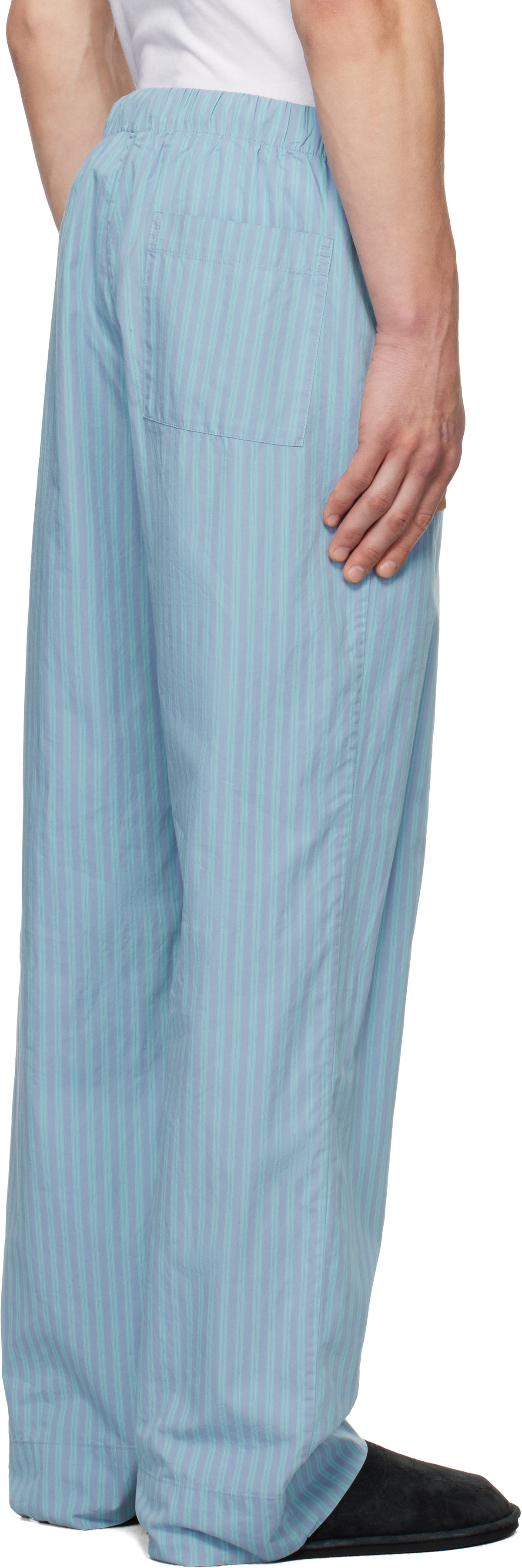 Tekla SSENSE Exclusive Blue AURALEE Edition Cotton Poplin Pyjama Pants