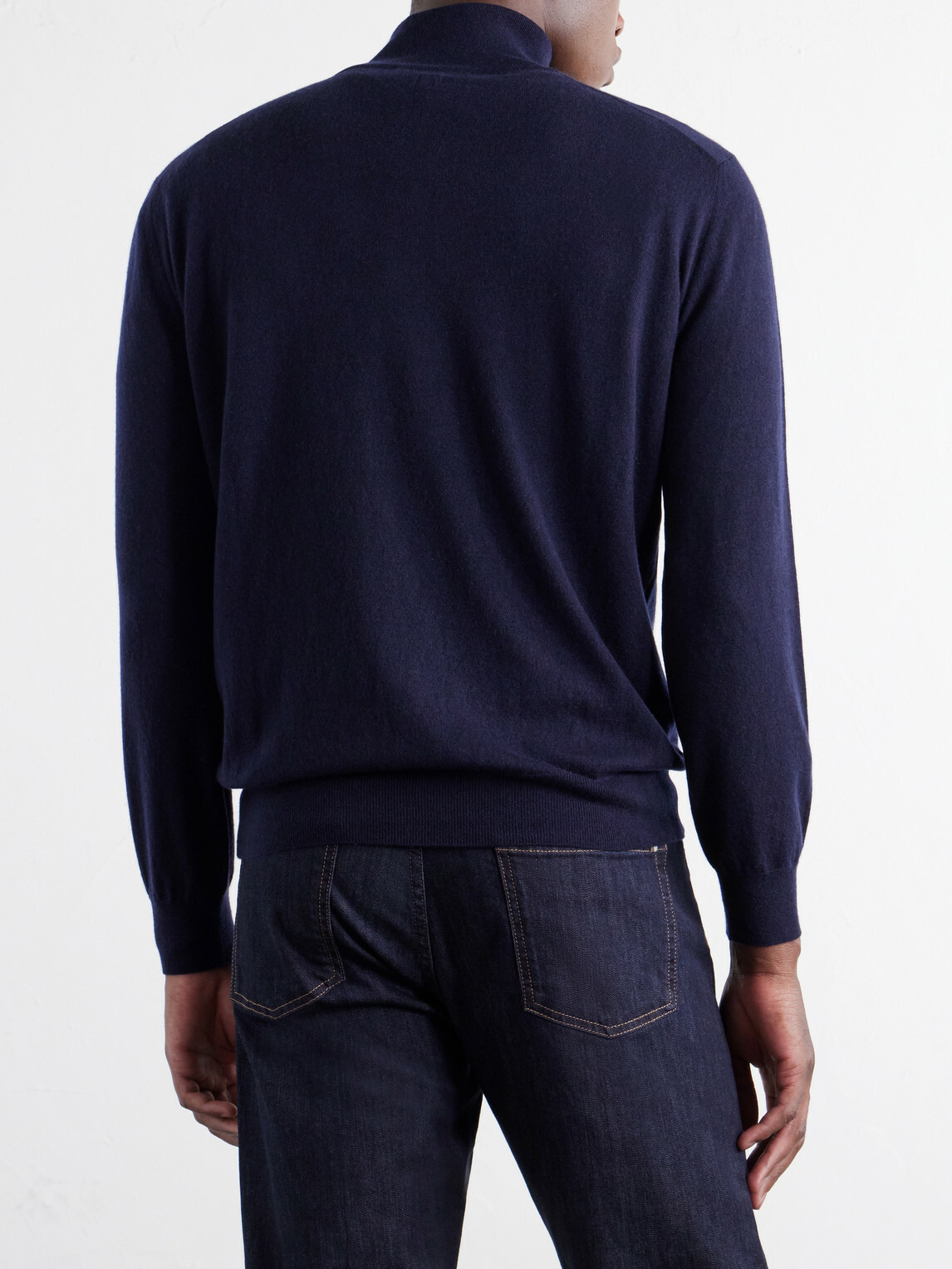 Canali - Cashmere Half-Zip Sweater - Blue