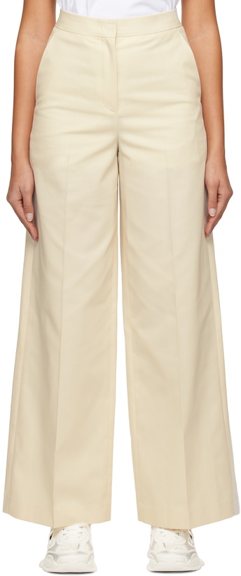 Photo: Juun.J Off-White Creased Trousers
