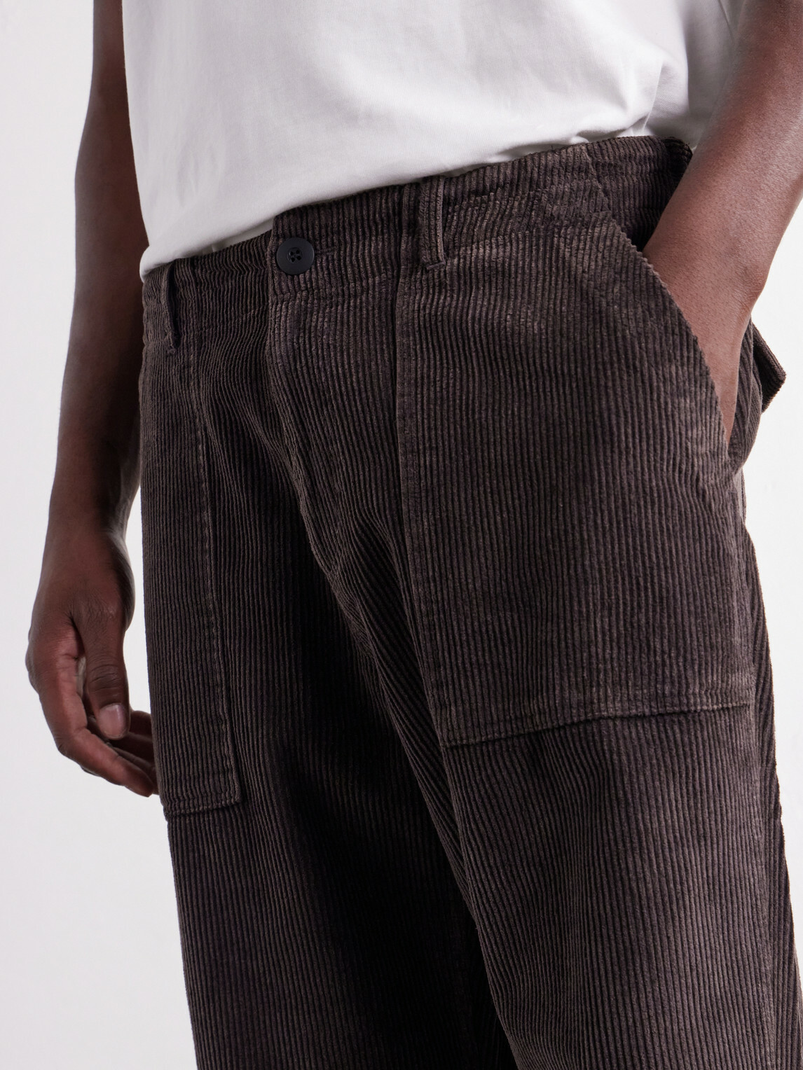 FrizmWORKS - Straight-Leg Cotton-Corduroy Trousers - Brown