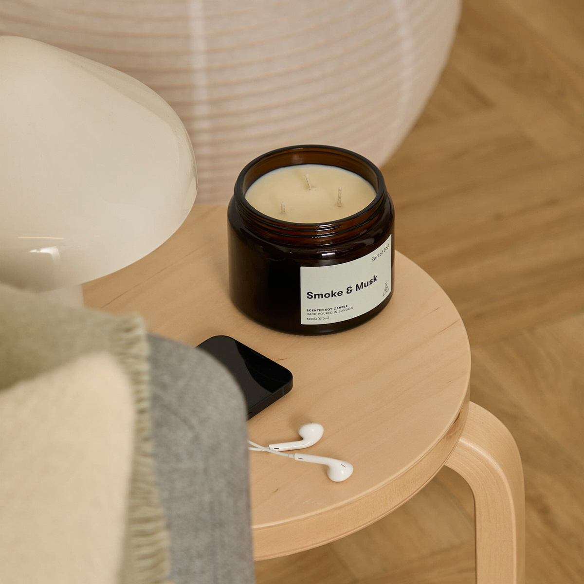 Earl of East Smoke and Musk Soy Wax Candle 