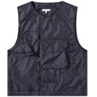 Engineered Garments Men's Taffeta Cover Vest in Dark Navy