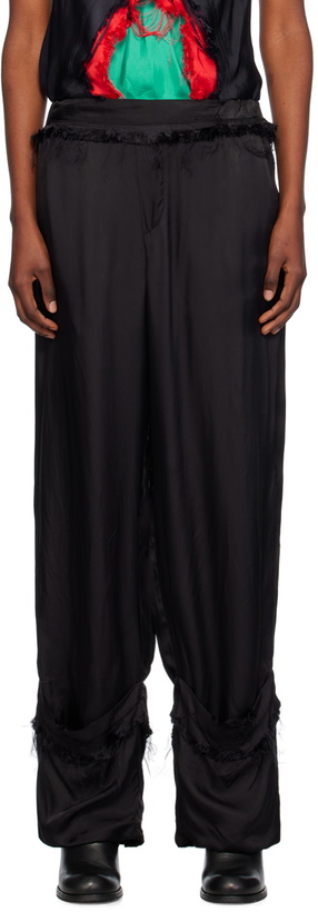 Photo: Edward Cuming Black Fraying Cuff Trousers