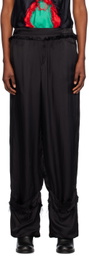 Edward Cuming Black Fraying Cuff Trousers