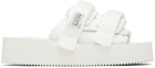 SUICOKE White MOTO-VPO Sandals