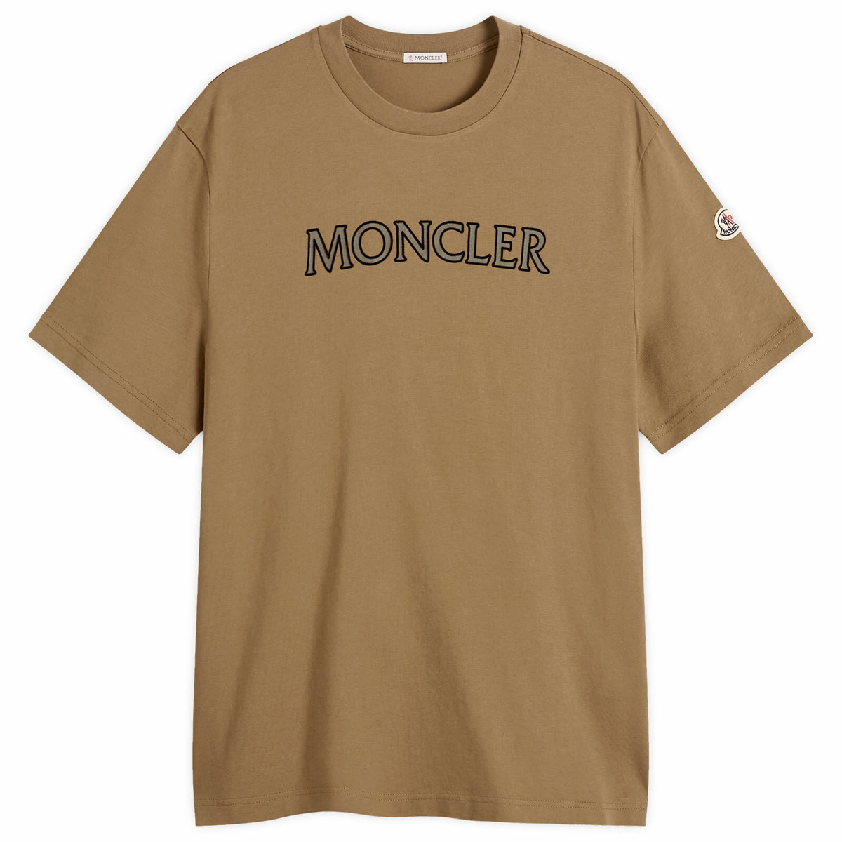 Moncler Men's x adidas Originals Panel T-Shirt in Black/Orange Moncler