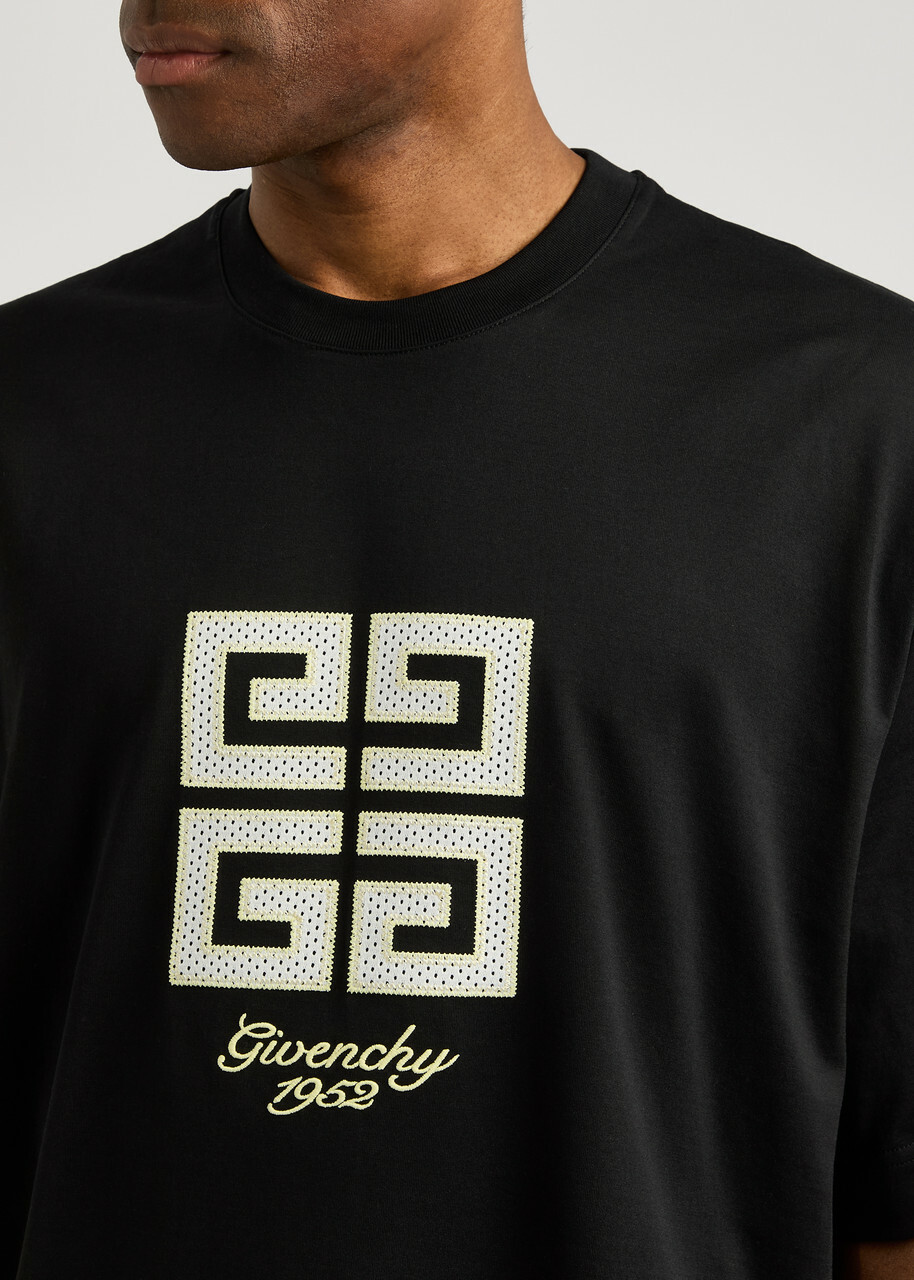 Givenchy Logo-embroidered Cotton T-shirt Black Givenchy