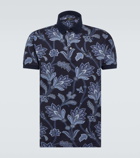 Etro Printed cotton piqué polo shirt