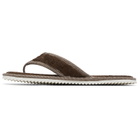 Versace Brown Cotton-Terry Flip-Flops