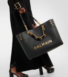 Balmain 1945 embellished leather tote bag