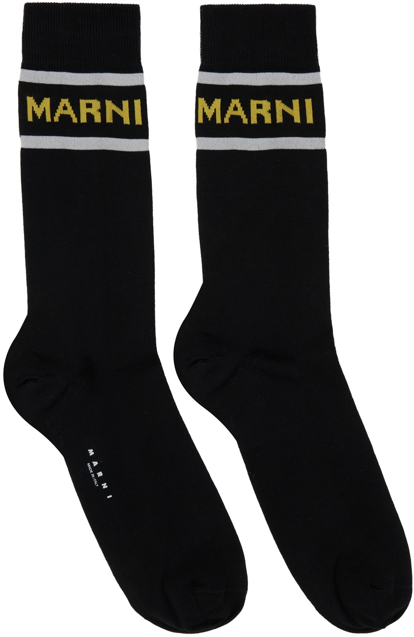 Marni Black Logo Socks Marni