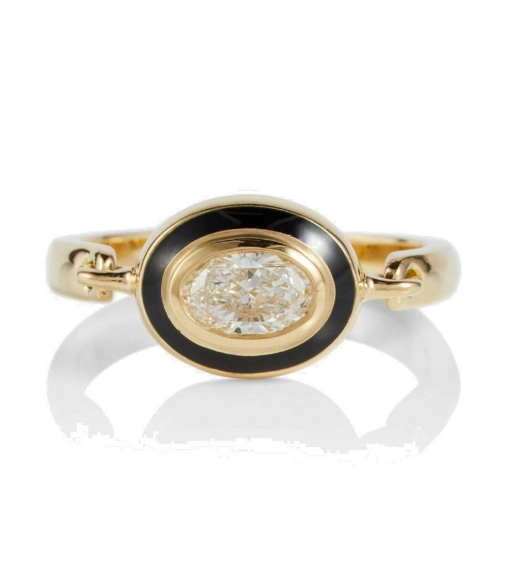 Photo: Melissa Kaye Lenox Reign 18kt gold ring with diamonds