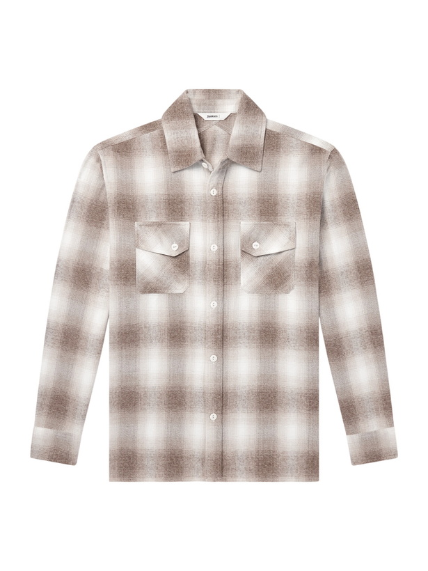Photo: 3sixteen - Checked Cotton-Flannel Shirt - Neutrals