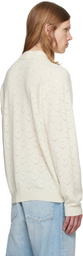 vowels Off-White Eyelet Polo