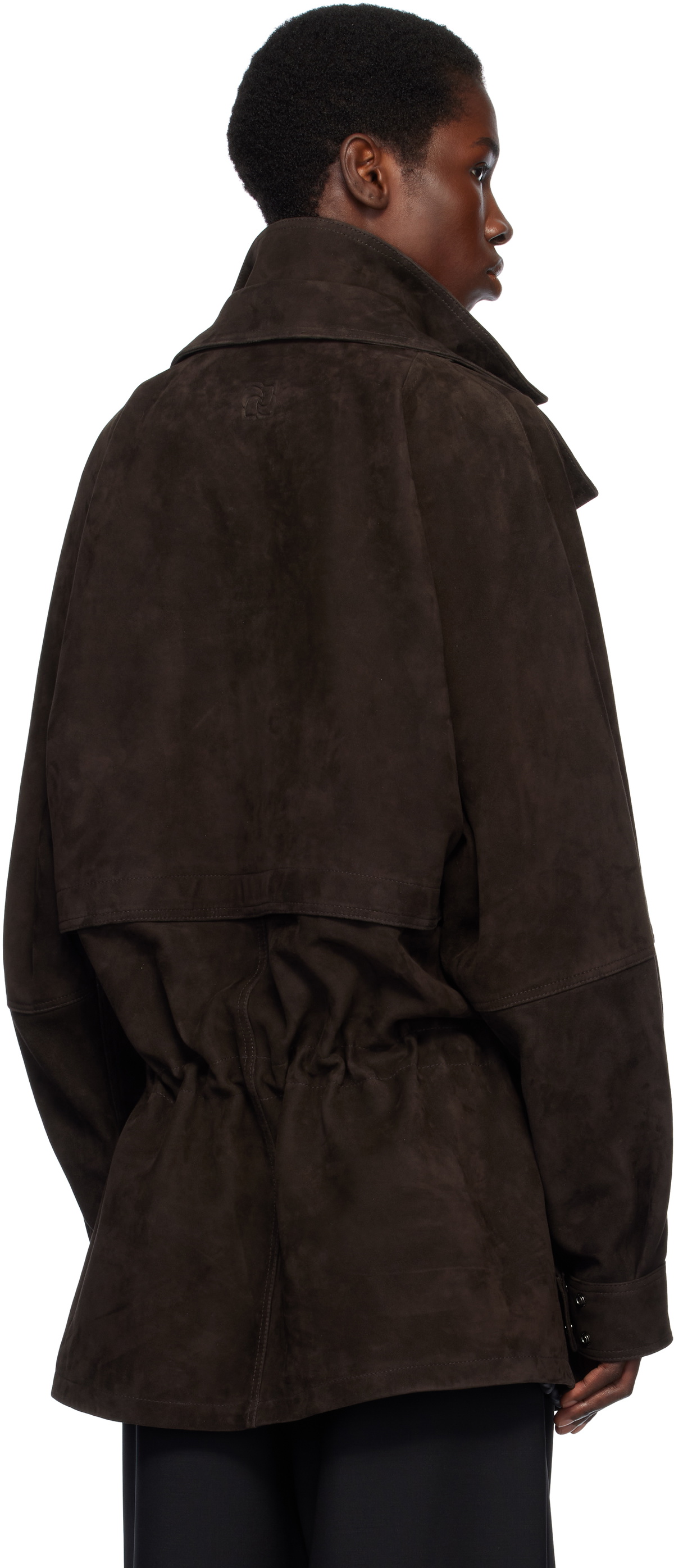 Magda Butrym Brown Cinched Leather Jacket
