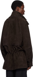 Magda Butrym Brown Cinched Leather Jacket