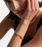Ananya Chakra Icon 18kt gold bangle with diamonds and quartz
