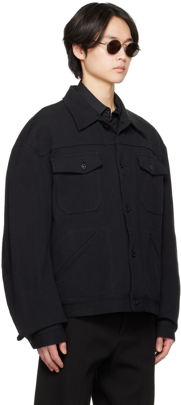 KOZABURO Black Button Jacket