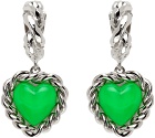 Safsafu Silver & Green Limelight Earrings