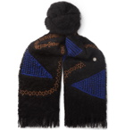 Jupe by Jackie - Embroidered Mohair Scarf - Black