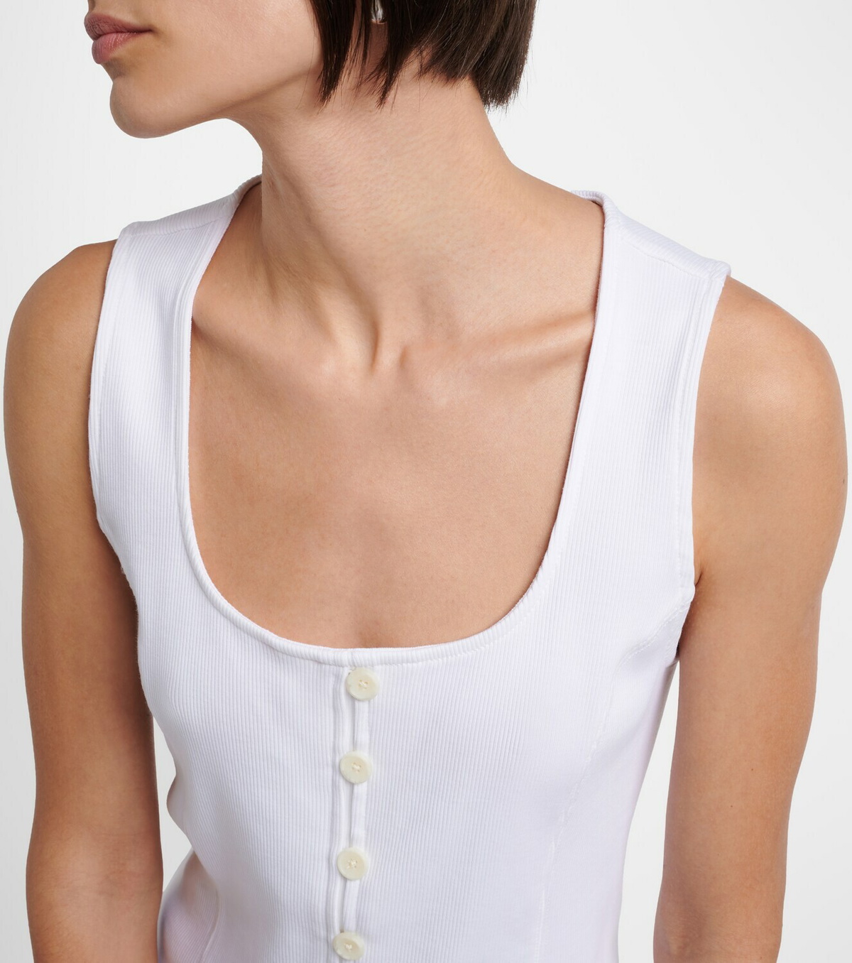 Veronica Beard Quenby ribbed-knit cotton-blend top