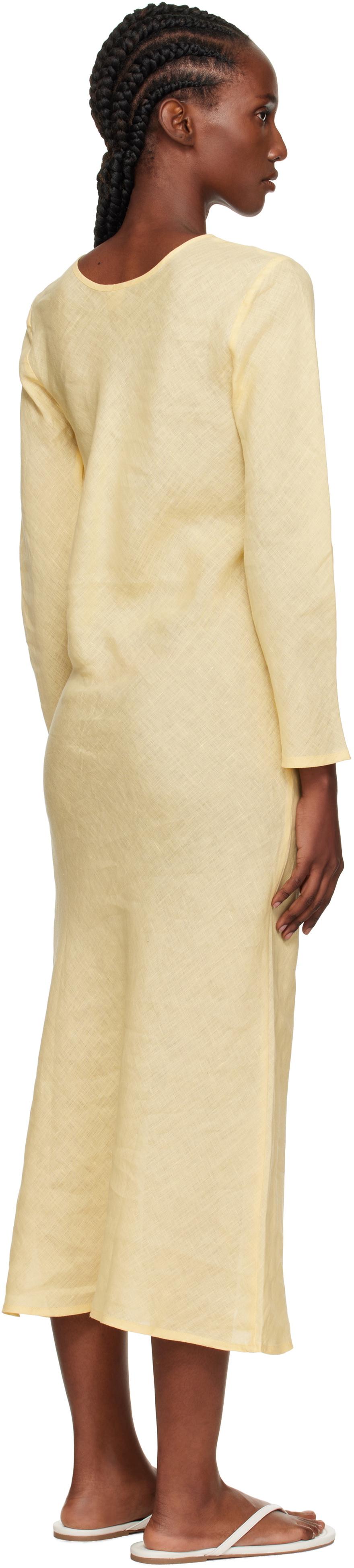 Baserange Yellow Dydine Long Sleeve Maxi Dress