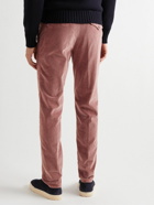 Incotex - Tapered Cotton-Blend Corduroy Trousers - Pink
