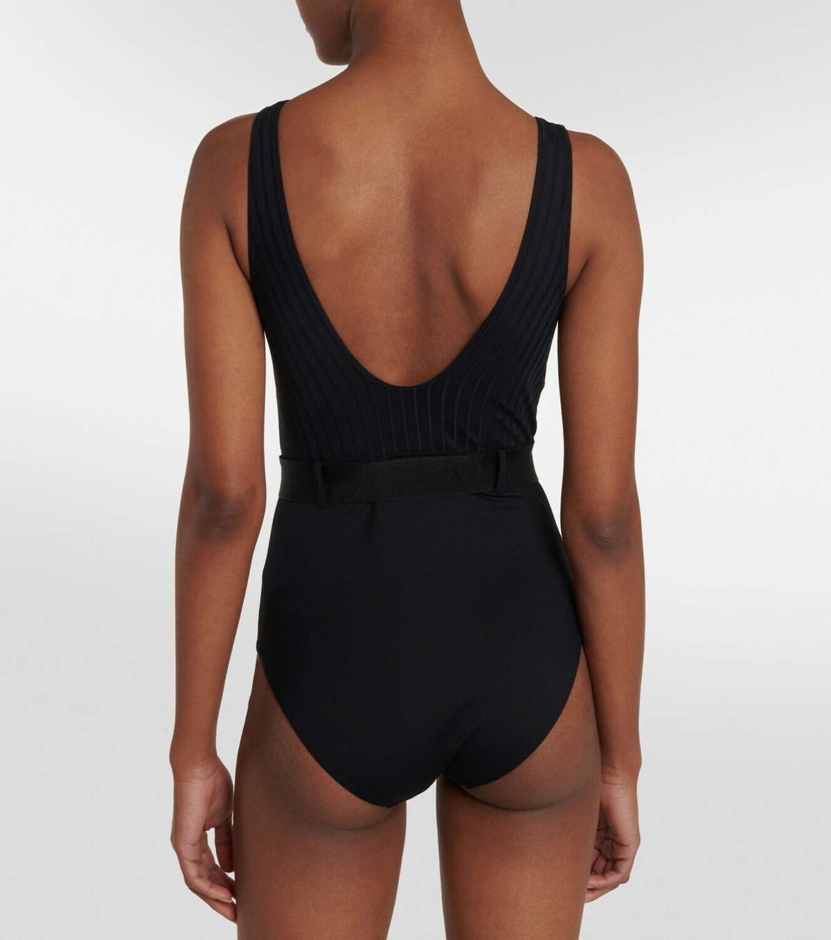 Damier belted swimsuit