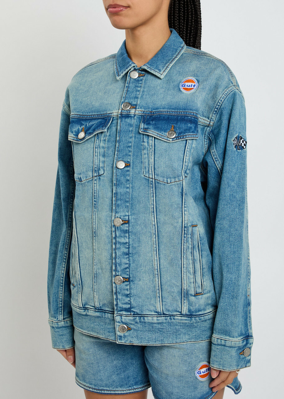 AN-Y1 Star Logo-embroidered Stretch-denim Jacket - One Size