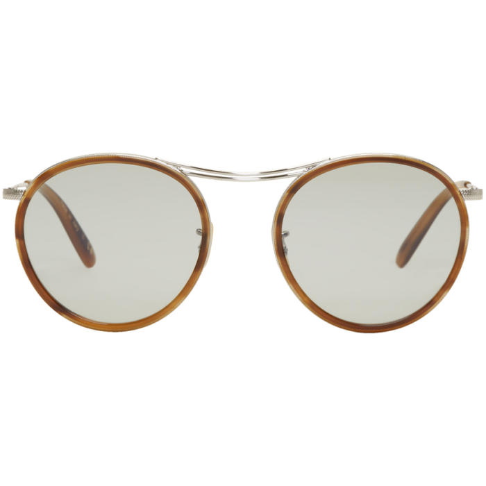 Oliver Peoples Silver and Tortoiseshell MP-3 30th Sunglasses