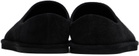 AURALEE Black Suede Slippers