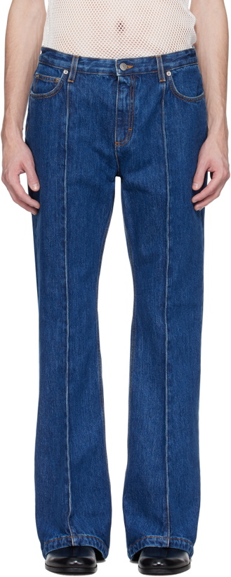 Photo: Bally Blue Pinched Seam Jeans