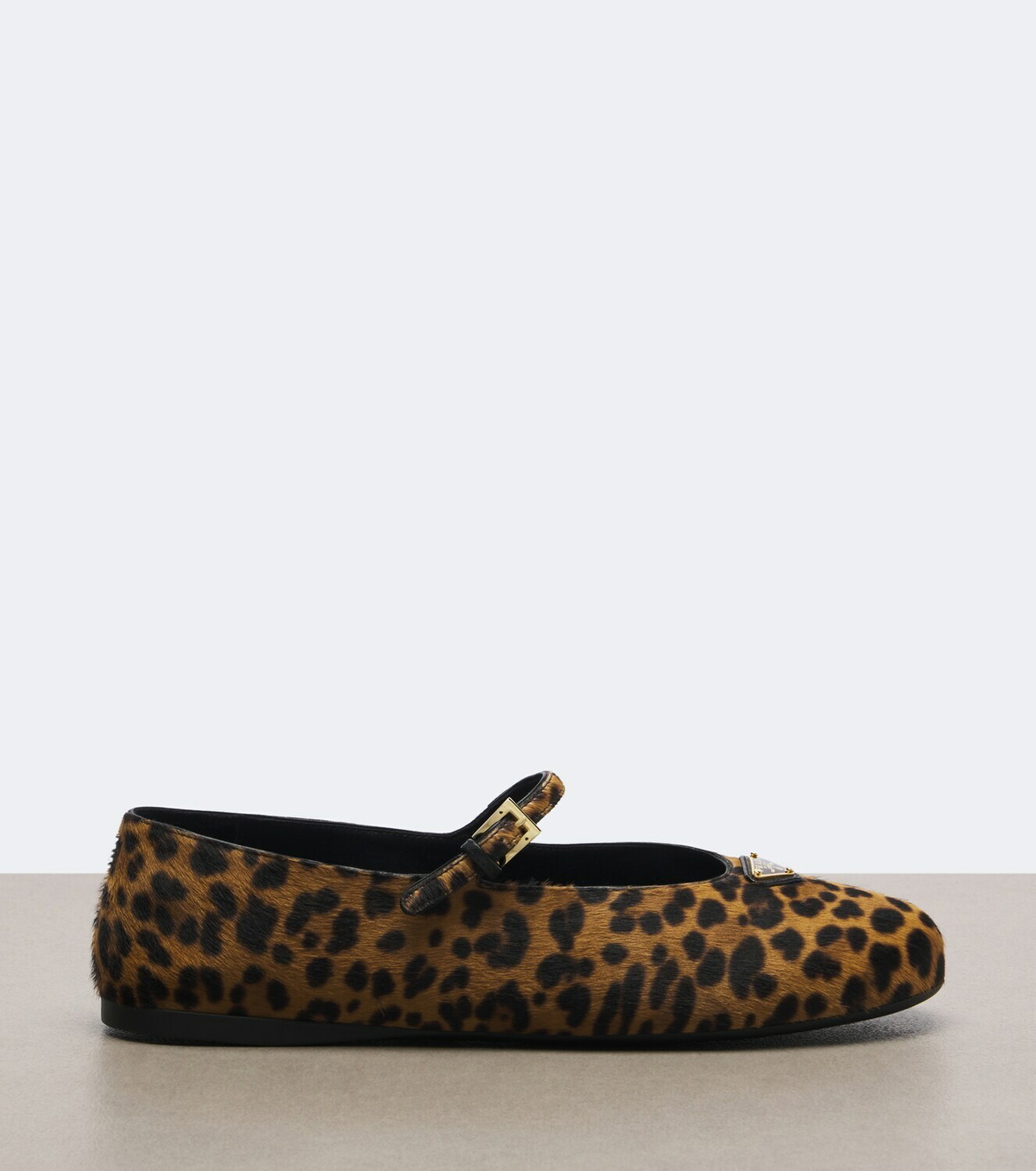 Prada Leopard-print calf hair Mary Jane flats