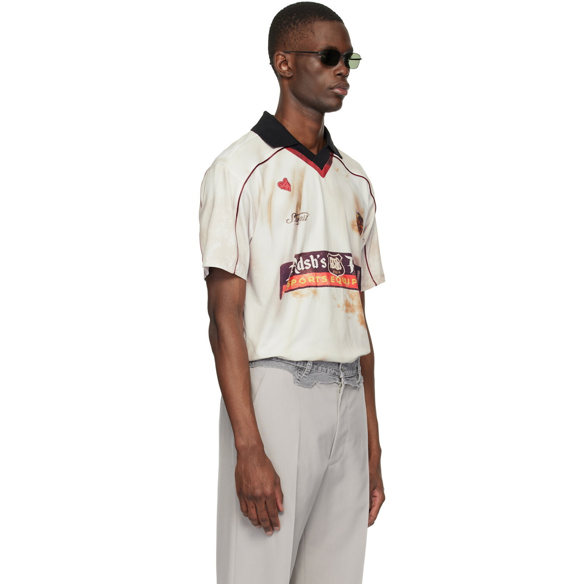 Andersson Bell White Dust Printed Football Jersey T-shirt