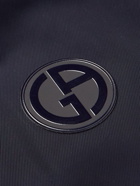 Giorgio Armani - Logo-Appliquéd Shell-Twill Shirt - Blue