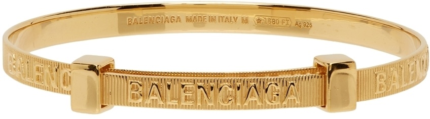 Photo: Balenciaga Gold Force Striped Bracelet