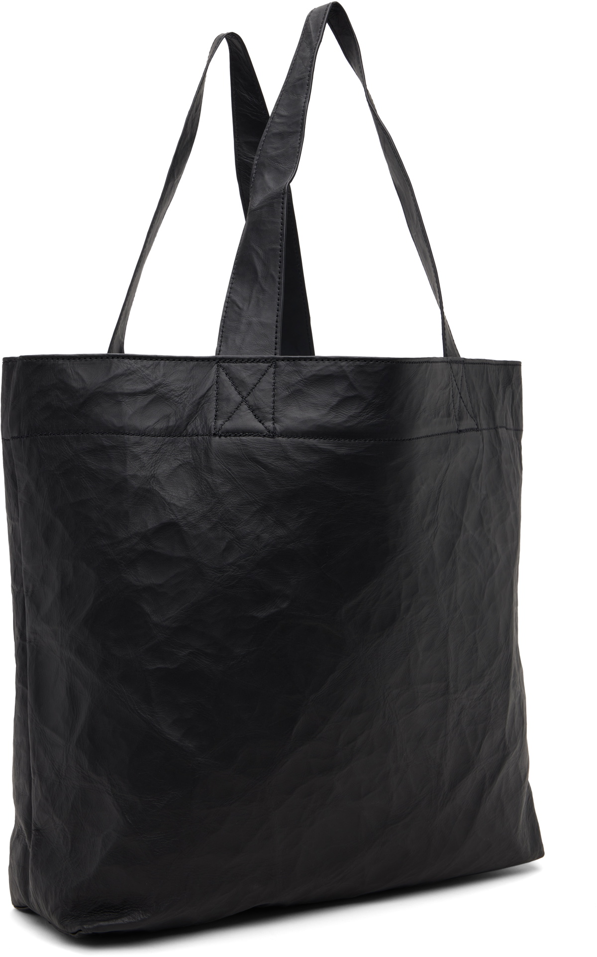 Y-3 Black 'Y-3' Leather Tote