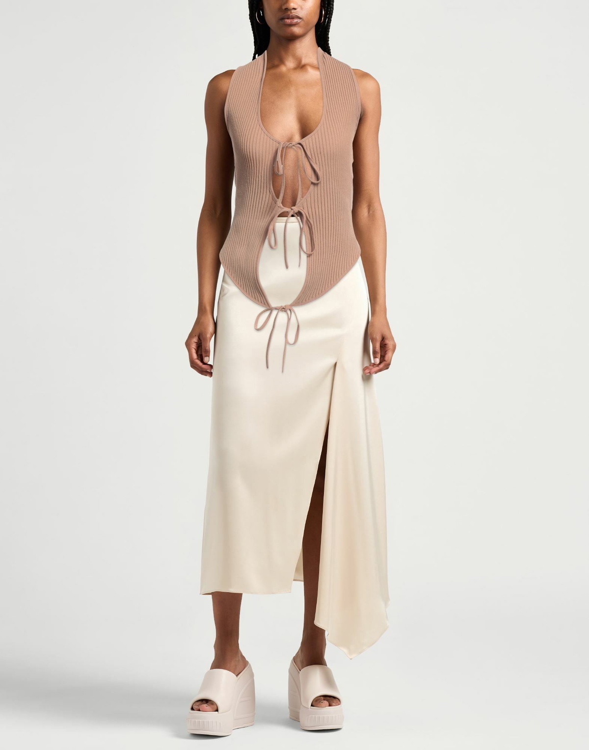 Andreādamo Womens Top Light brown