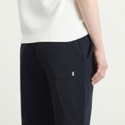 Wax London Men's Kurt Cotton Linen Crinkle Trousers in Navy