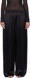 WARDROBE.NYC Black Satin Pajama Trousers