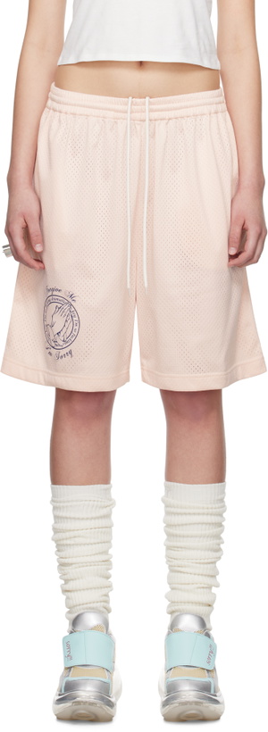 Photo: I'm Sorry by Petra Collins SSENSE Exclusive Pink JennyFax Edition Gym Shorts